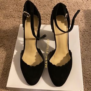 Black heels with ankle straps